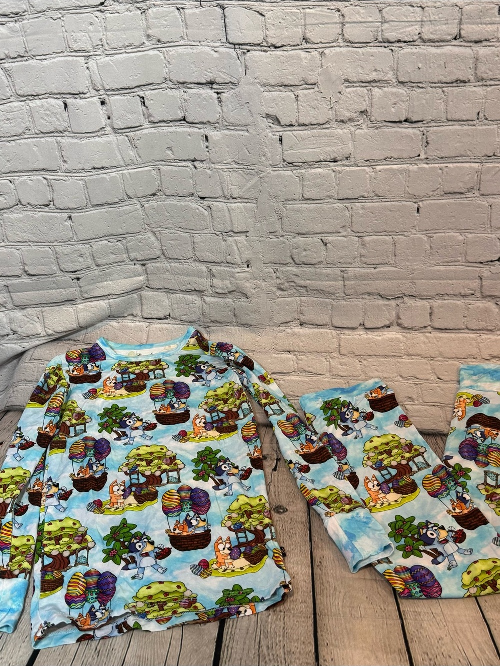 Sugar Swan Bluey Easter Bamboo Pajama Set